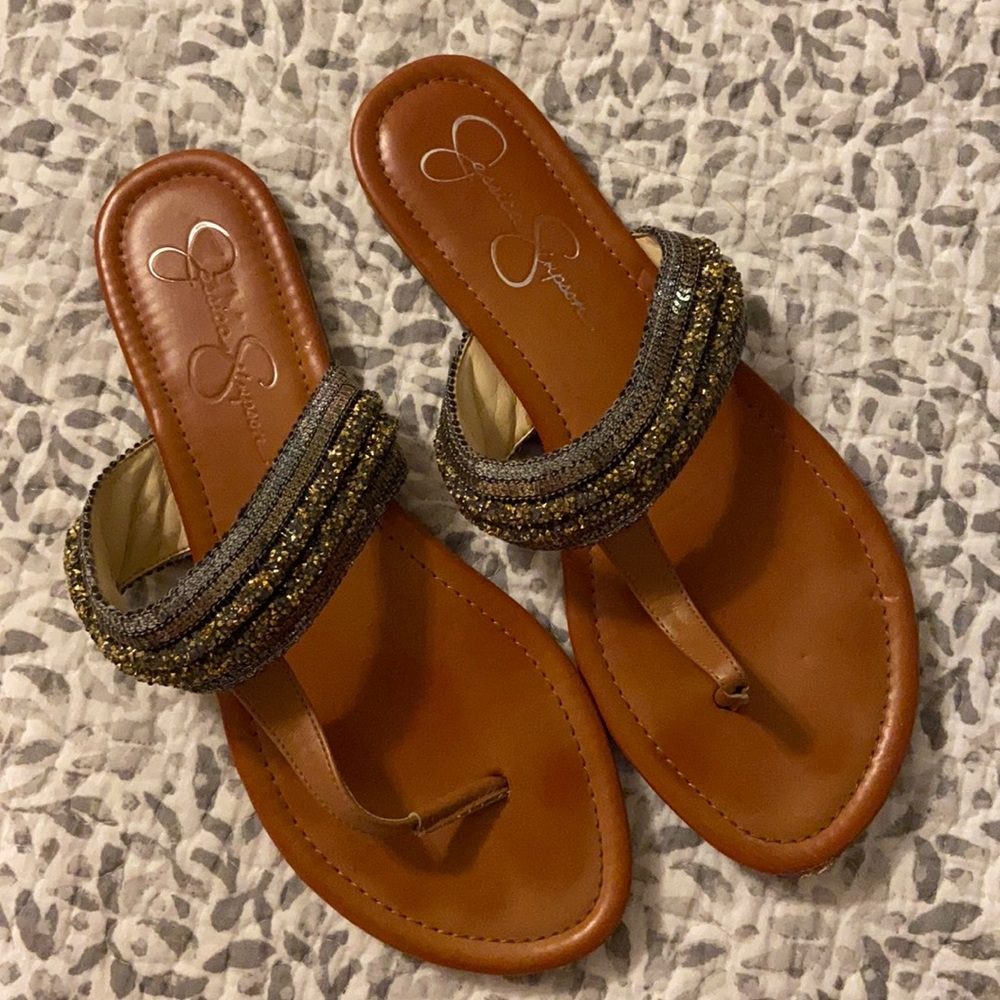 Jessica Simpson sequin sandals